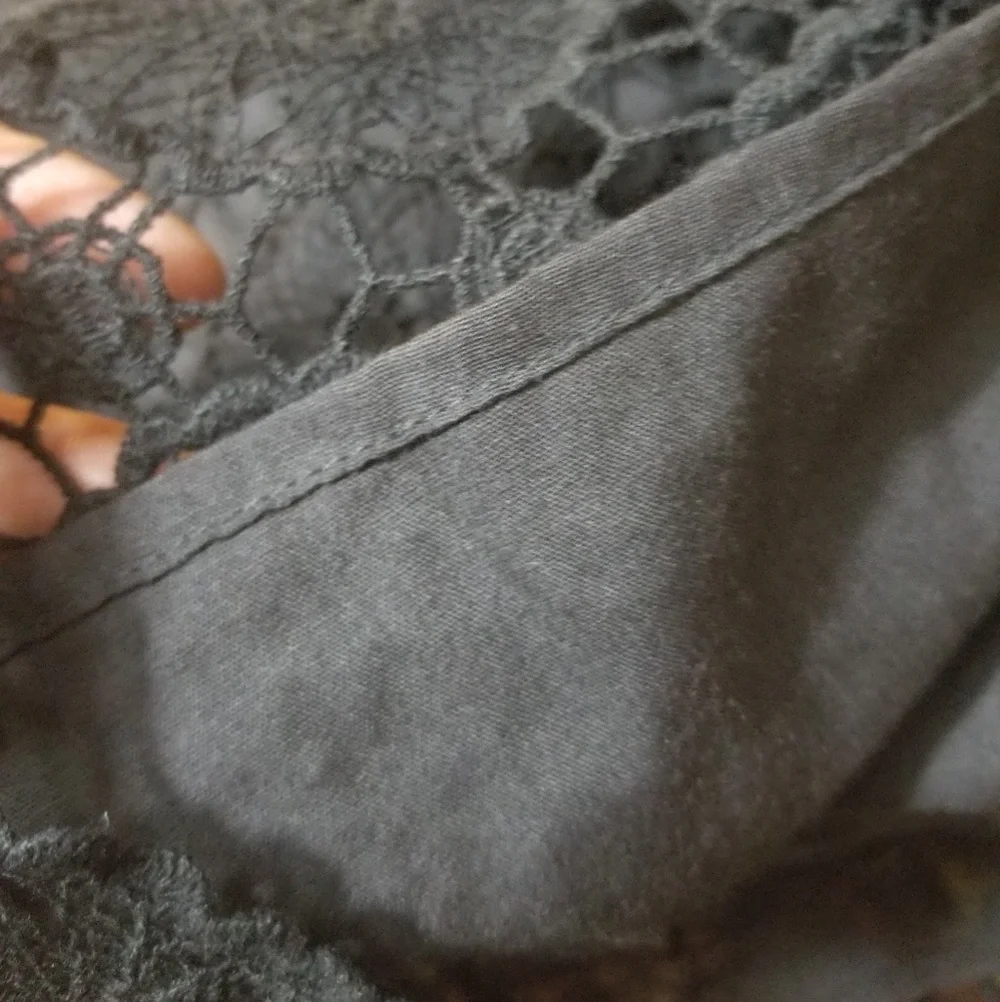 MUD PIE Mallory Crochet Dress Black - Picture 6 of 8